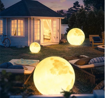 太阳能花园灯草坪灯户外庭院灯别墅落地灯月球灯装饰露台灯