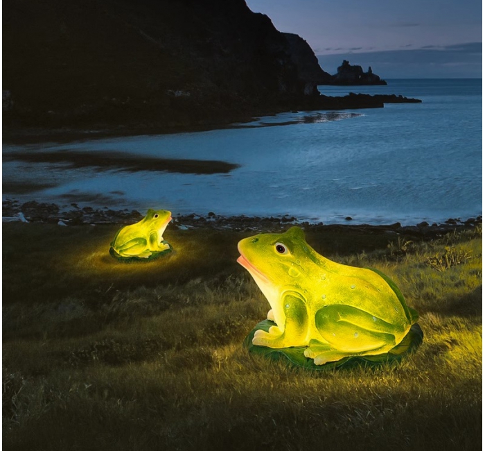 户外庭院灯别墅露台花园布置防水园林景观灯室外发光青蛙灯动物灯